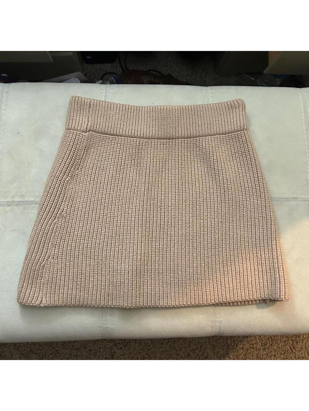 Mimosa Mini brown & tan knit mini skirt in a S